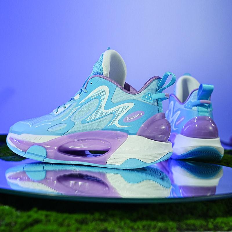 Men's Basketball Shoes Breathable Cushioning Non-Slip Wearable Runing Shoes Gym Training Athletic Basketball Sneakers for Women
