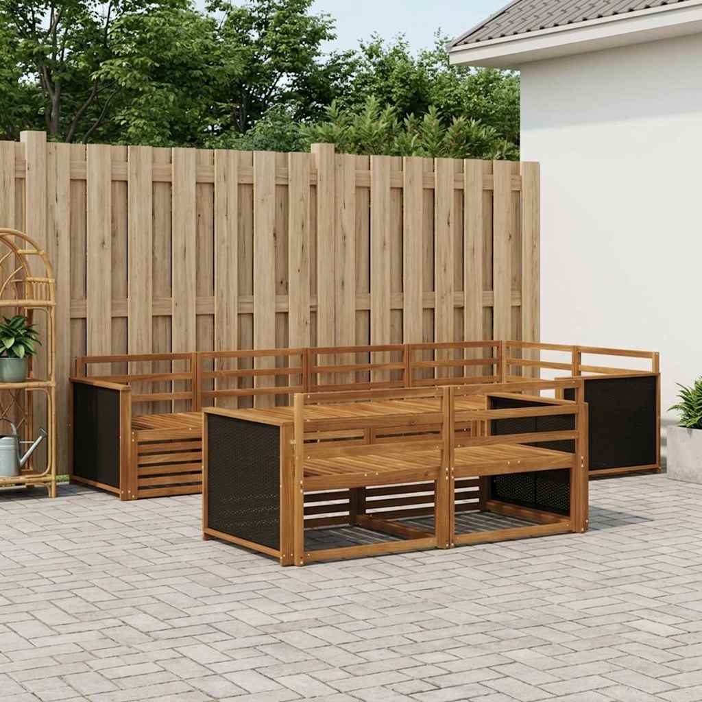 Outdoor Sofa Set 7 Pcs Natural
