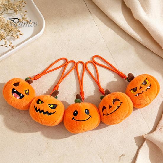 Creative Pumpkin Plushies Halloween Plush Keychain, Cute Spooky Stuffed Toy Pendant for Bag Charm Keys, Soft Mini Doll Hanging Ornament Festival