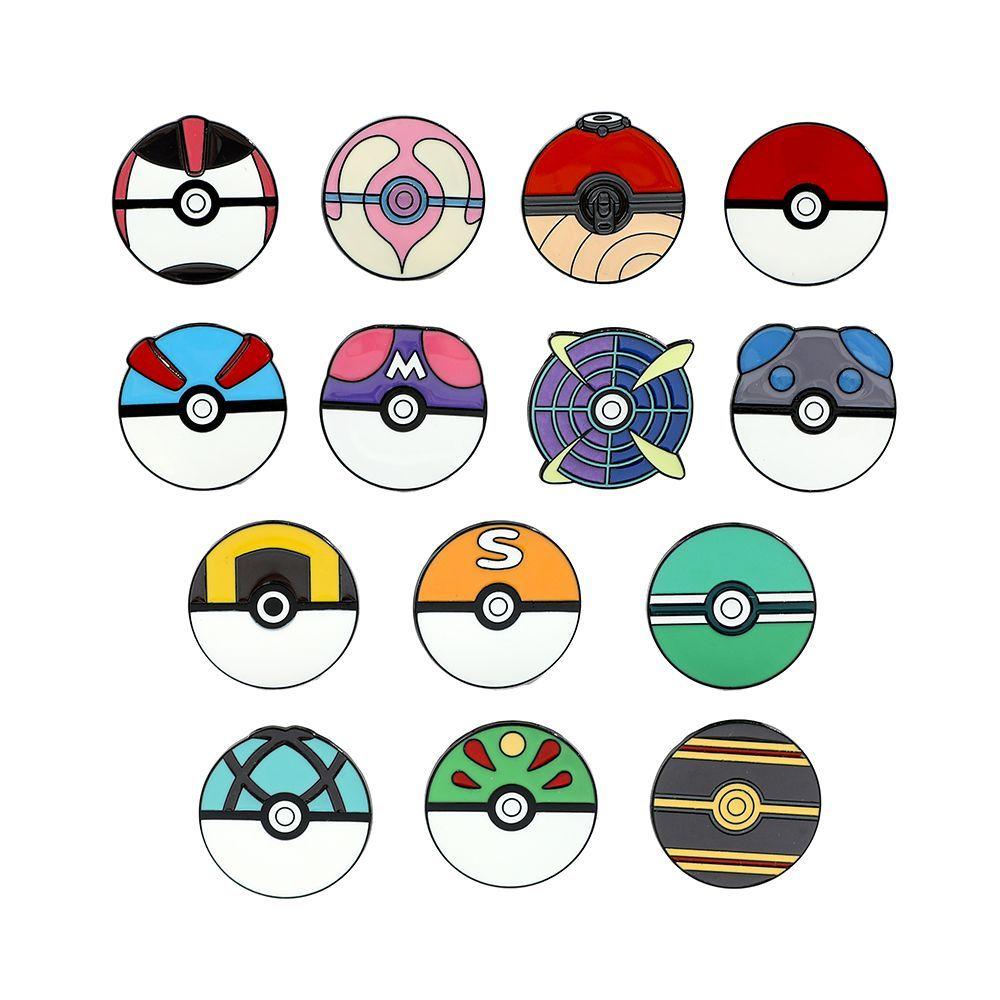 Poke Ball Enamel Pin Master Ball Luxury Ball Metal Brooches Anime Pocket Monster Alloy Badge Jewelry For Cosplay Decor