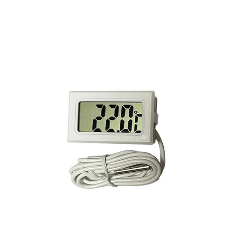 Mini Digital Thermometer -20°C To 110°C Lcd Display With 1Meter Ntc Sensor For Home Kitchen Refrigerator Temperature Monitoring