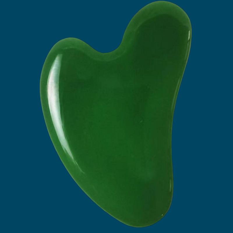 Heart-Shaped Rose Quartz Dual Roller & Massage Board Set - Non-Jade White Facial Tool