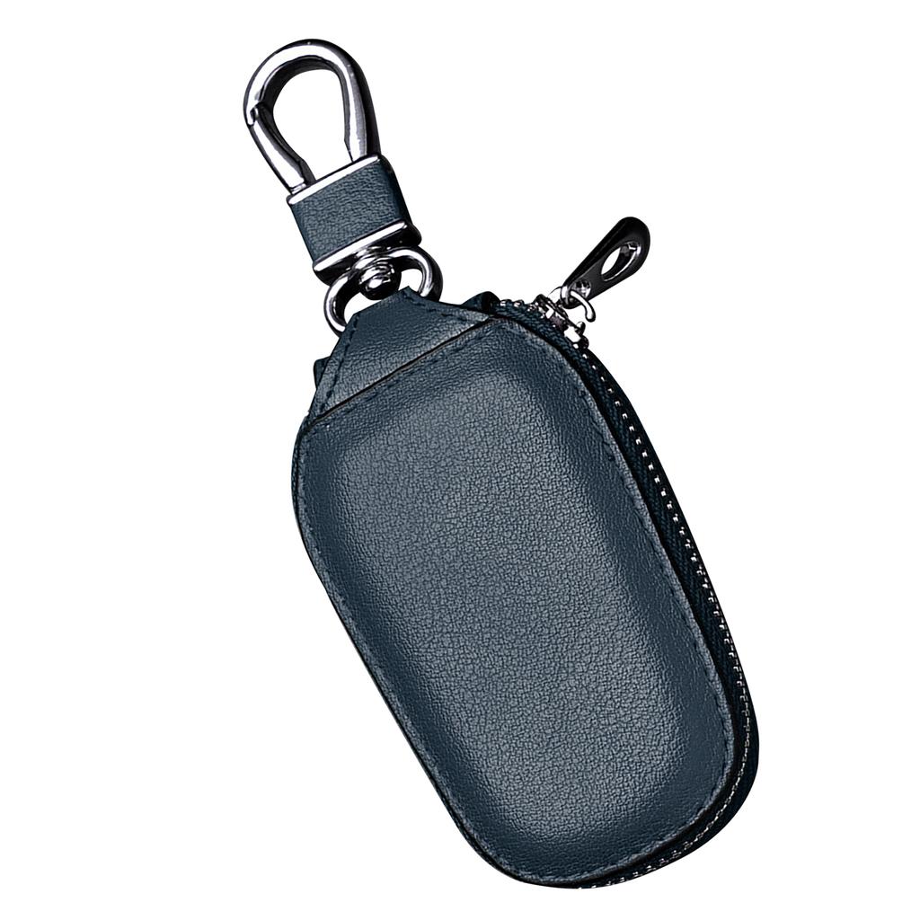 Car Key Fob Holder Versatile Large Capacity Waist Hanging Durable Car Key Case for Home Men Office Blue