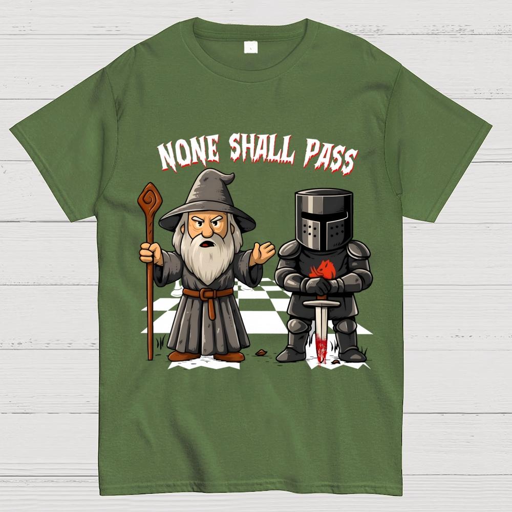None Shall Pass Cotton Summer Casual Cool Loose T-Shirt
