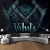 Dekoratives Wandtuch im Wikinger-Mythologie-Thema, personalisiertes Studio, Retro-Hintergrundtuch, Requisiten im Stil der Dunklen Macht