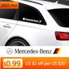 EXY1   2025 Hot 4Pcs Car Styling Door Handle Stickers Vinyl Decoration For Mercedes Benz AMG GLE GLS CLS GLC CLA GLA GLK ML C197 R231 W