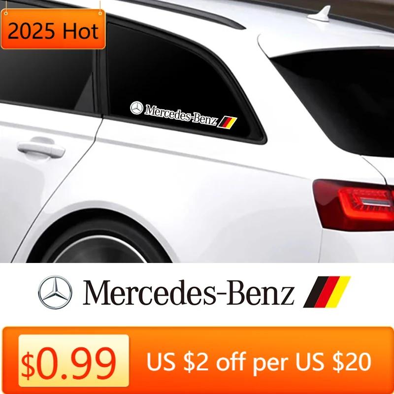 EXY1 2025 Hot 4Pcs Car Styling Door Handle Stickers Vinyl Decoration For Mercedes Benz AMG GLE GLS CLS GLC CLA GLA GLK ML C197 R231 W