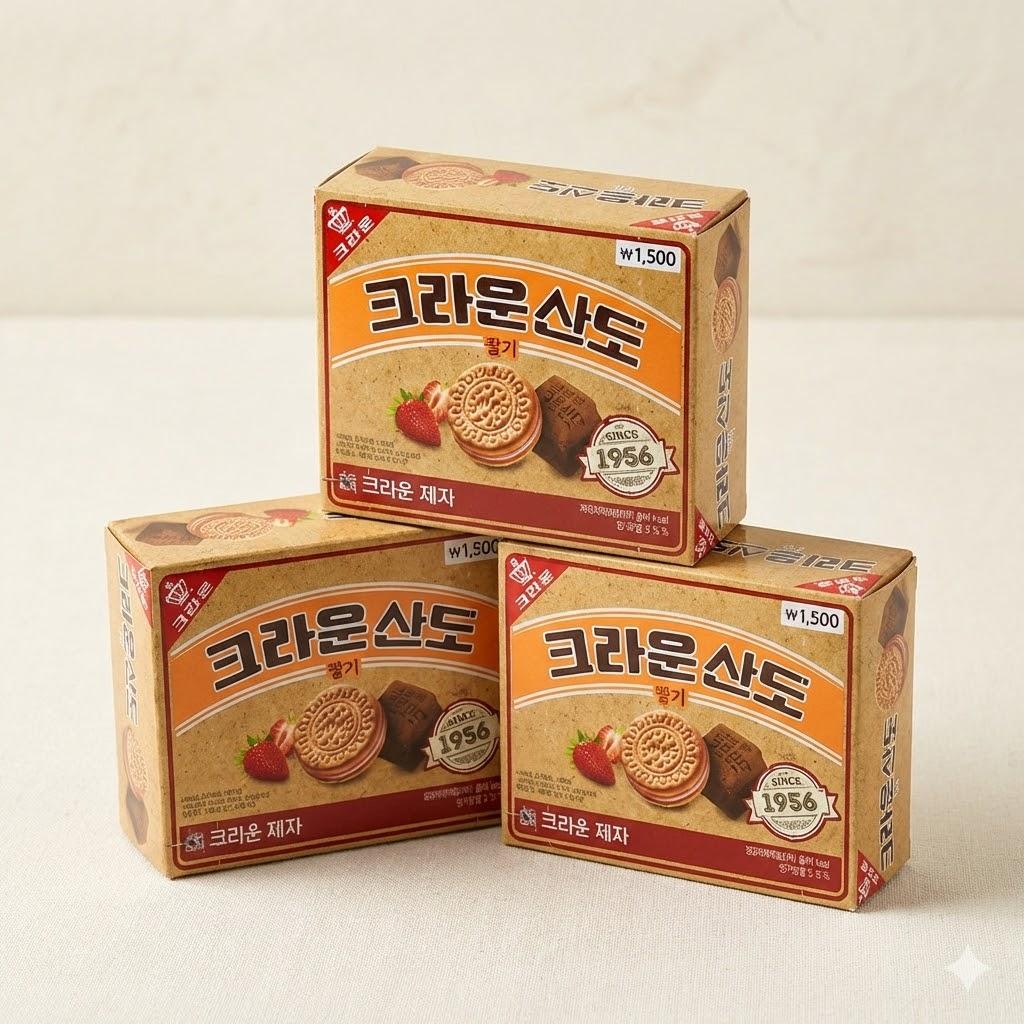 [Limited Edition] Crown Sando Strawberry - 2026 Retro Vintage Edition (161g) 3 packs