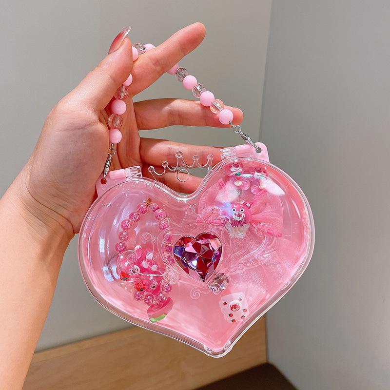 Cartoon Princess Jewelry Set: Necklace, Hair Clip & Ring for Little Girls - Perfect Birthday Gift