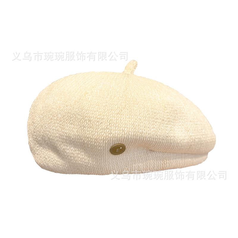 Autumn and winter retro woolen beret children college foreign style painter hat outdoor leisure bud hat