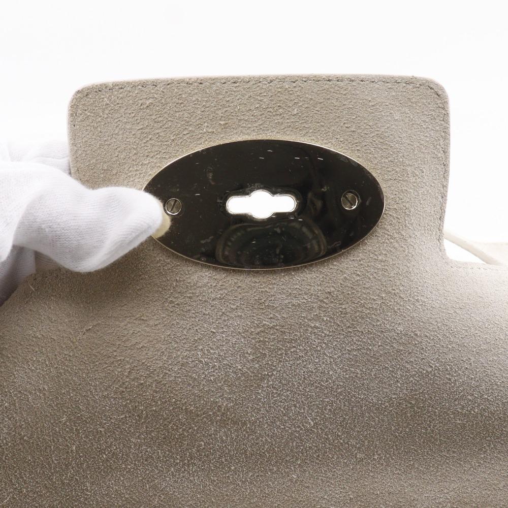 Mulberry Bayswater Tote Tasche HH6592/736W160 Kreide Starkes Korn graues Leder Damen Gebraucht