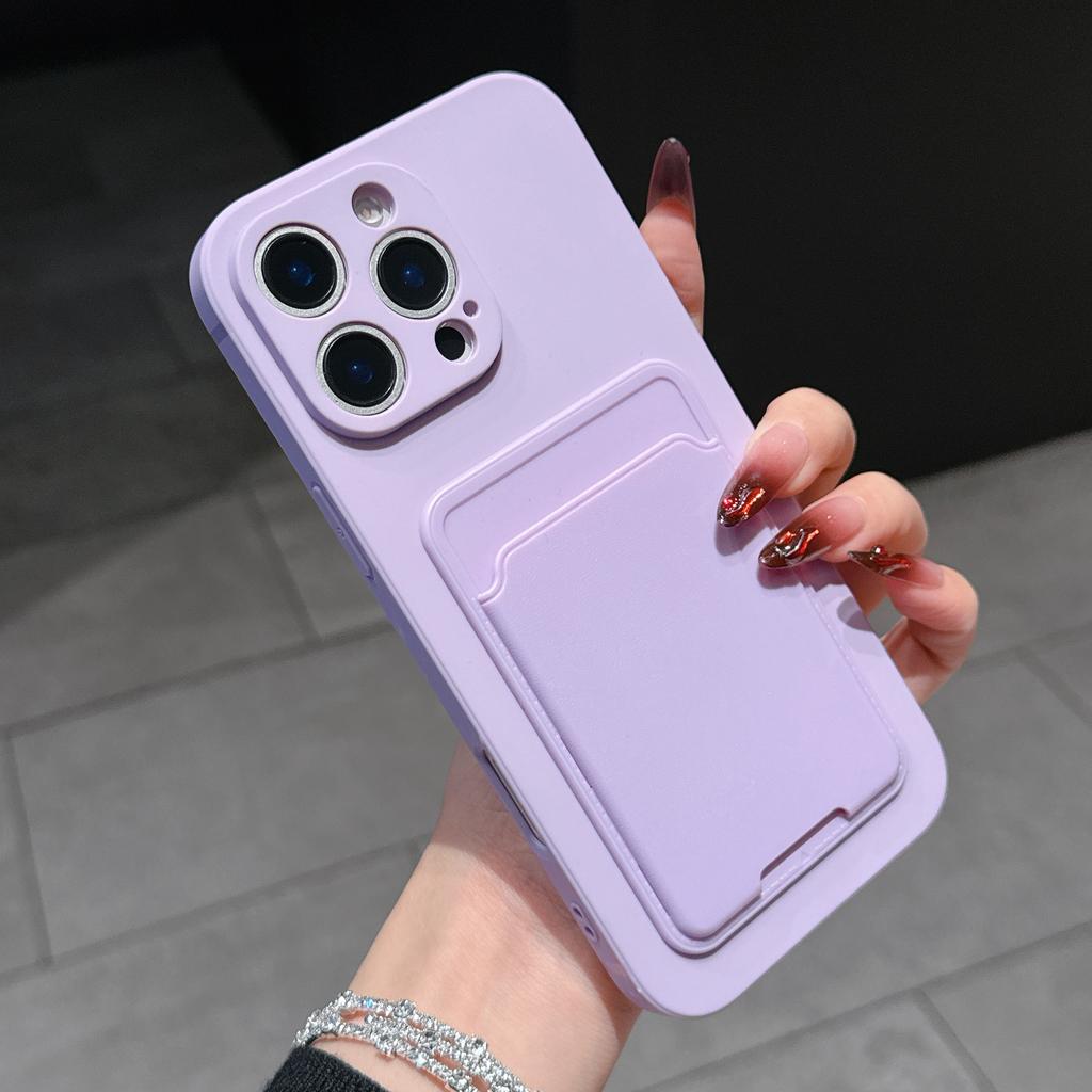 with card holder phone case for iphone 16 13 14 12 11 15 17 pro max soft Silicone cover for iphone x max funda Camera protection