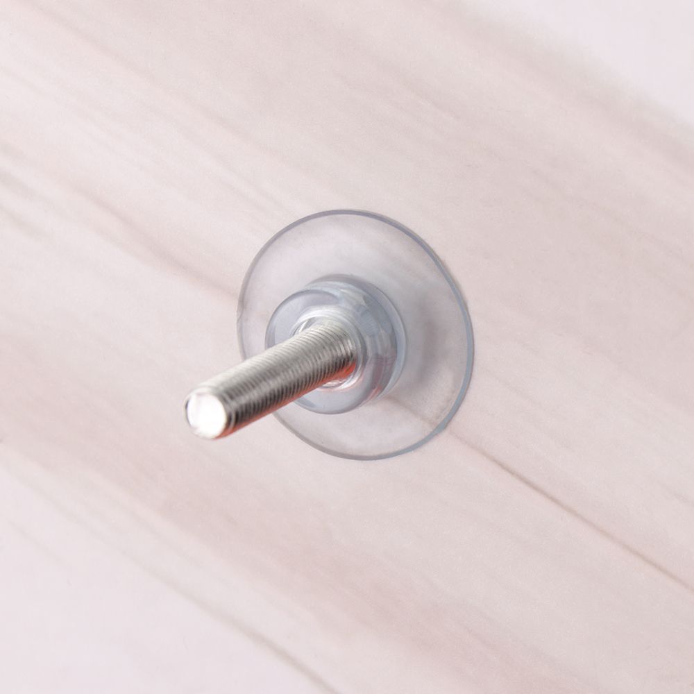 

10Pcs Rails Bathroom Transparent Kitchen Holder Nut Wall Hook Screw Wall Rack Suction Cup Suckers M6 x 13mm