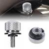 Fender Seat Nuts Bolts Bolts Nuts Cushion Fixing Screws and Nuts Locomotive Seat Nuts Accessories Fits Harley 1/4" Fittings, Silver