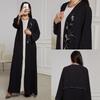 2024 Elegant Handmade Beaded Middle Eastern Muslim Pleated Cardigan Dress