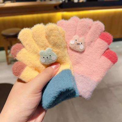 Warme Cartoon-Kaninchenhandschuhe für Kleinkinder 1-3 Jahre – Herbst/Winter Kälteschutz