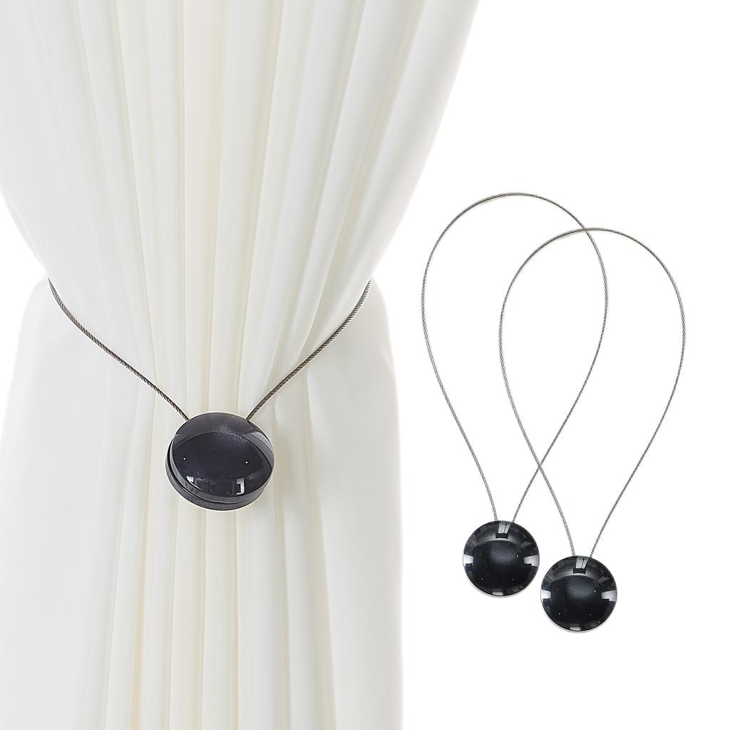 2pcs Heavy-Duty Magnetic Curtain Tie Backs for Curtains & Sheers Decorative Metal Magnetic Holders, for Living Room & Bedroom, Magnetic Clips