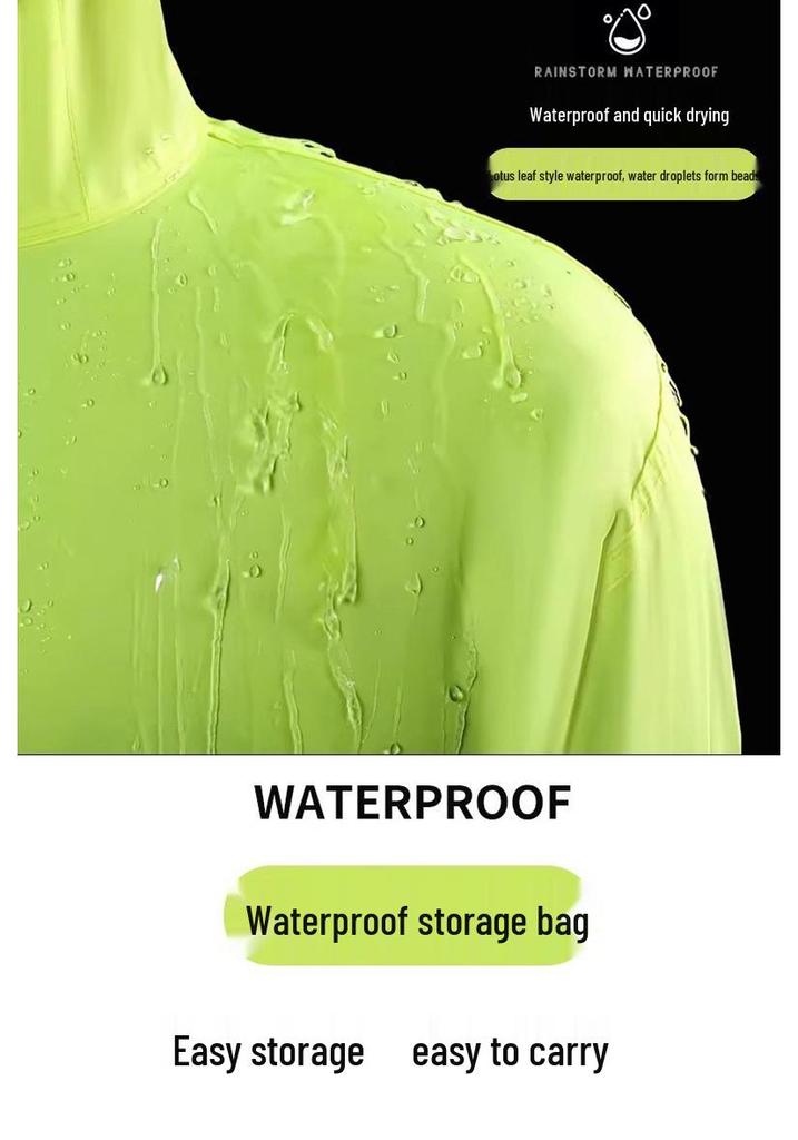 Men's Ultra-thin Raincoat and Pants Set: Anti-heavy Rain, Lightweight, Portable, Breathable for Outdoor Riders