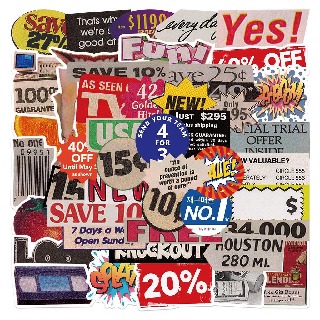 600 European & American Retro Stickers for Laptop, Journal, Phone Case, Thermos, DIY Decor