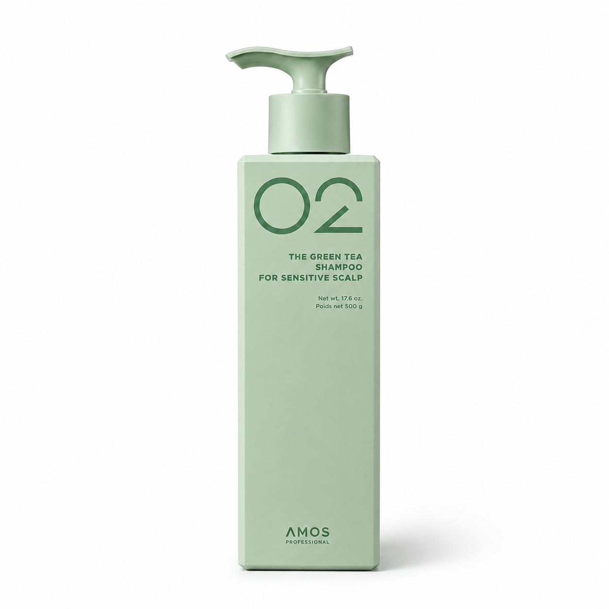 AMOS PROFESSIONAL Линия Зеленый Чай – Шампунь для Жирной, Нормальной/Сухой и Чувствительной Кожи Головы, Маска для Волос и Тоник для Волос (5 Вариантов) Smooting Pack blue