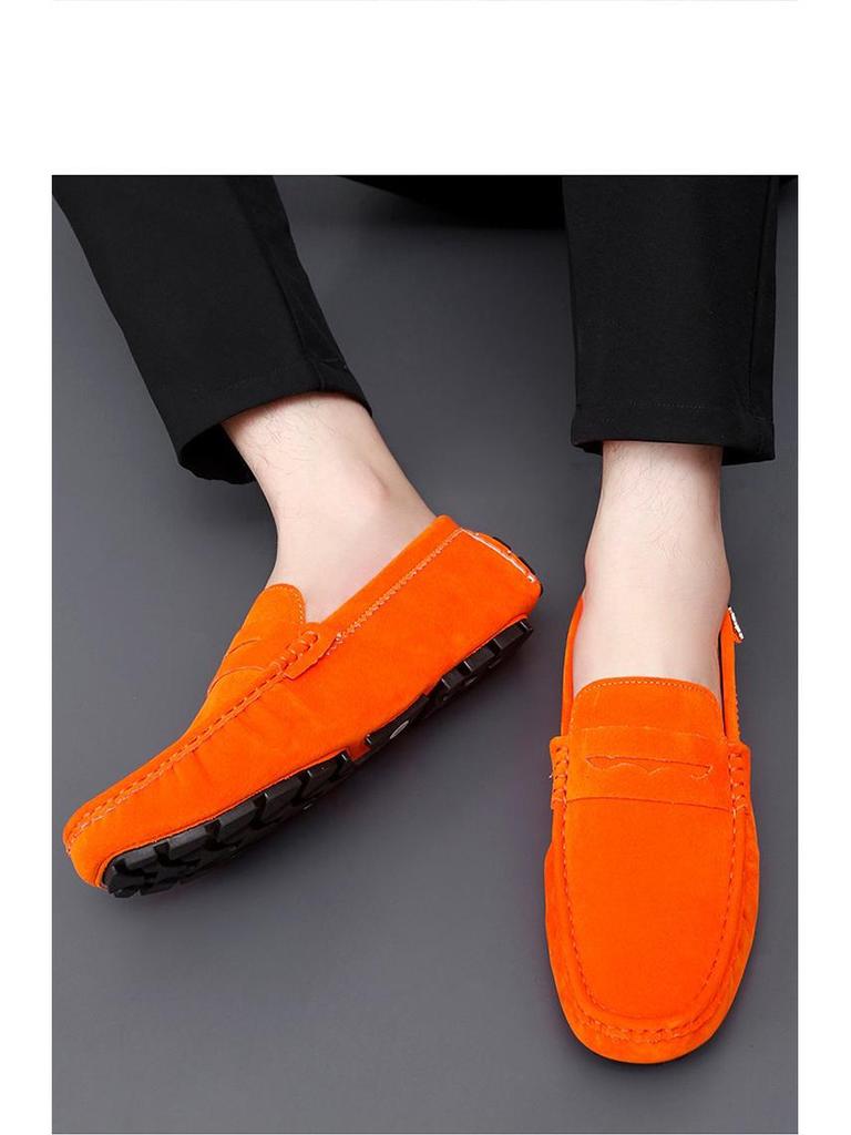 Men's Plus Size Suede Loafers: Lightweight, Slip-on, Formal Business Leather Shoes