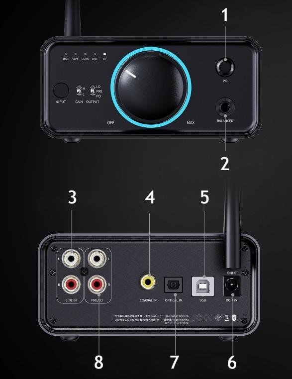 Fiio K7 Bt Wzmacniacz Słuchawkowy Z Dac I Bluetooth