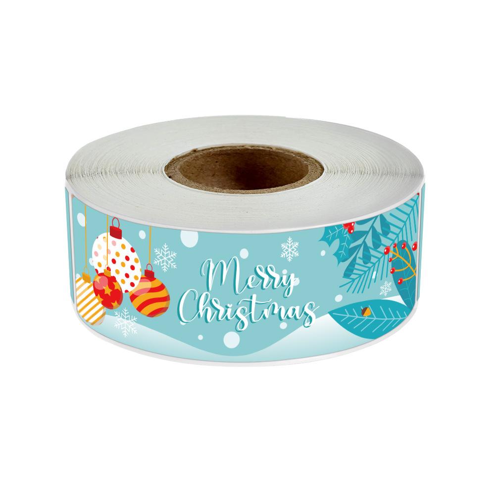 120Pcsroll Red Green Merry Christmas Stickers Santa Claus Labels For Gift Package Card Envelope Wrapping Party Small Business