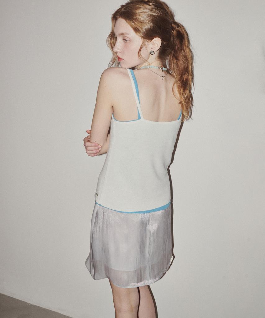 Melly And Rose Shiny Mini Skirt (315304)_Silver