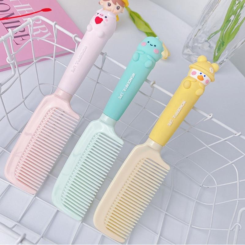 Toddlers Hair Comb Fetal Head Dirt Removal Comb Girls Cartoon Silicone Handle Comb Head Massager Combs Baby-Care Product