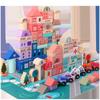 115-Piece Macaron City Wooden Building Blocks for Kids – Large Particle Educational Toy Set