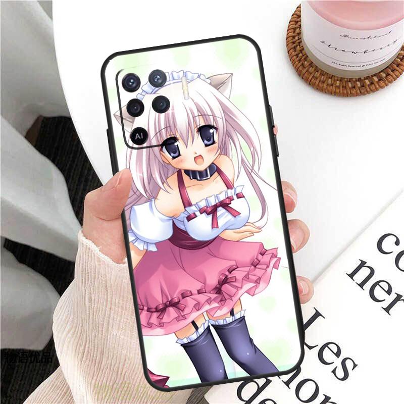 Anime Cat Girl Case For Oppo A78 A54 A74 A94 A17 A57 A77 A76 A16 A96 A18 A60 A80 A40 A38 A58 A98 A15 A5 Pro