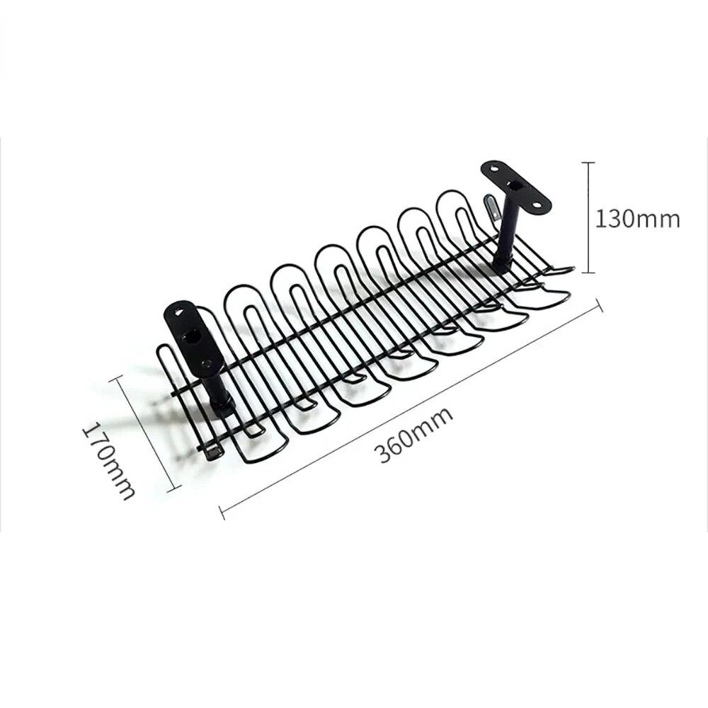 ABS 360mm Tischsteckdose Aufhängehalter Steckdosenleiste Aufbewahrungsregal Festschraubbar Kabelmanagement-Schale für Büros Zuhause Kabel-Organizer