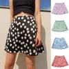 SCIONE 2020 Women's Skirt High-Waisted Satin Print Skirt European American Style Flower Sexy Skirt