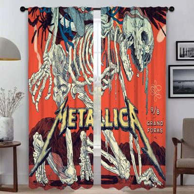 Zatemňovacie závesy do obývačky M-MetallicaS Okenný záves do izby 2 panely Priečka Halloweenska dekorácia Kuchyňa Elegantný