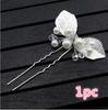 3PCS Flower Hairpin Bride Headdress for Women Pearl Mesh U-shaoped Hair Clips Fashion Girls Wedding Hair Accessories Jewelry
