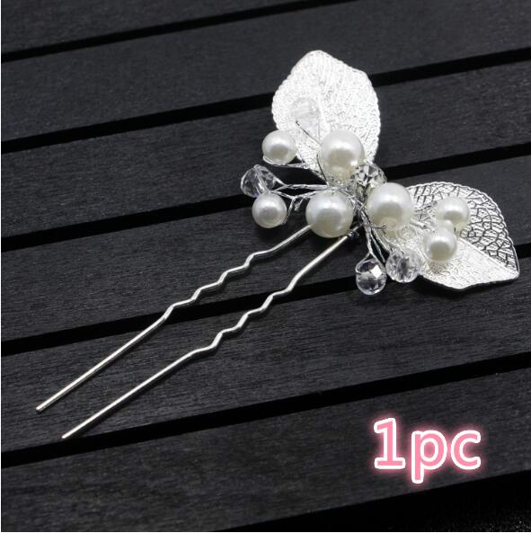 3PCS Flower Hairpin Bride Headdress for Women Pearl Mesh U-shaoped Hair Clips Fashion Girls Wedding Hair Accessories Jewelry
