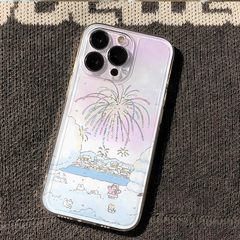 Applicable to Apple 11PROMax girl ins wind transparent 11pro mobile phone case/11/11/11 ice and snow fireworks