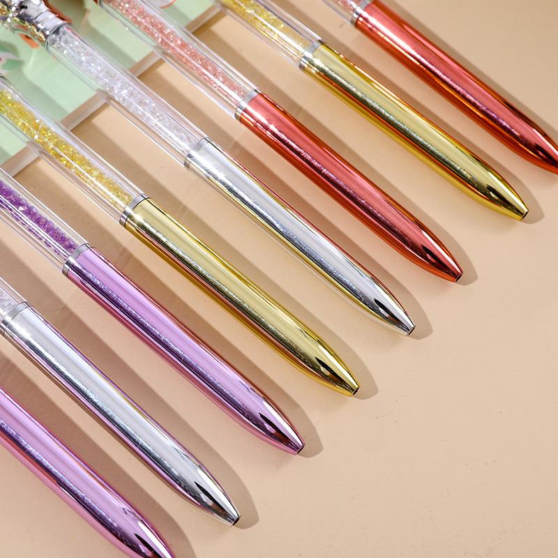 4 Bucăți Pixuri Metalice Creative Multicolor Coroană Cristal Rotative de Birou Papetărie Școlară Rechizite de Birou Pix cu Bilă