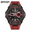Sanda Man 3123 Multi-function Tactical Military Style Waterproof Luminous Alloy Sports Watch.