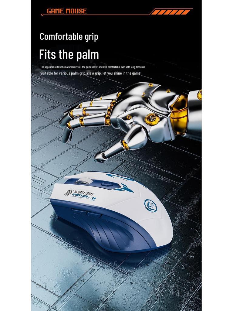 Silent Rechargeable Bluetooth Wireless Mouse for Office & Gaming - Universal Laptop Accessory