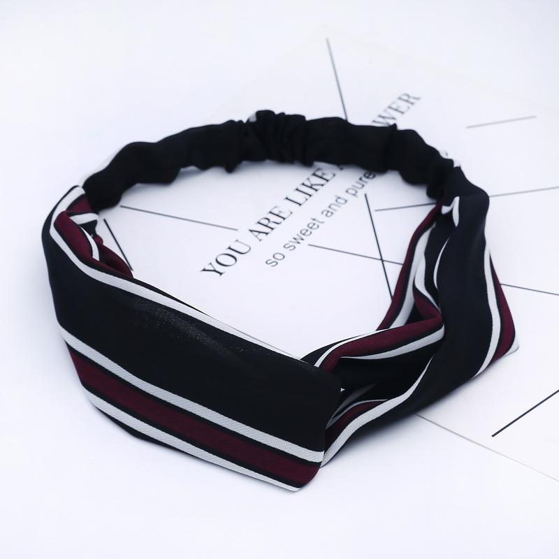 Women Girls Summer Bohemian Hair Bands Print Headbands Retro Cross Turban Bandage Bandanas HairBands Hair Accessories Headwrap