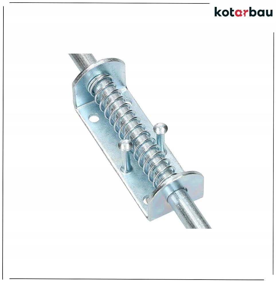 Door bolt 220mm narrow with spring, galvanized