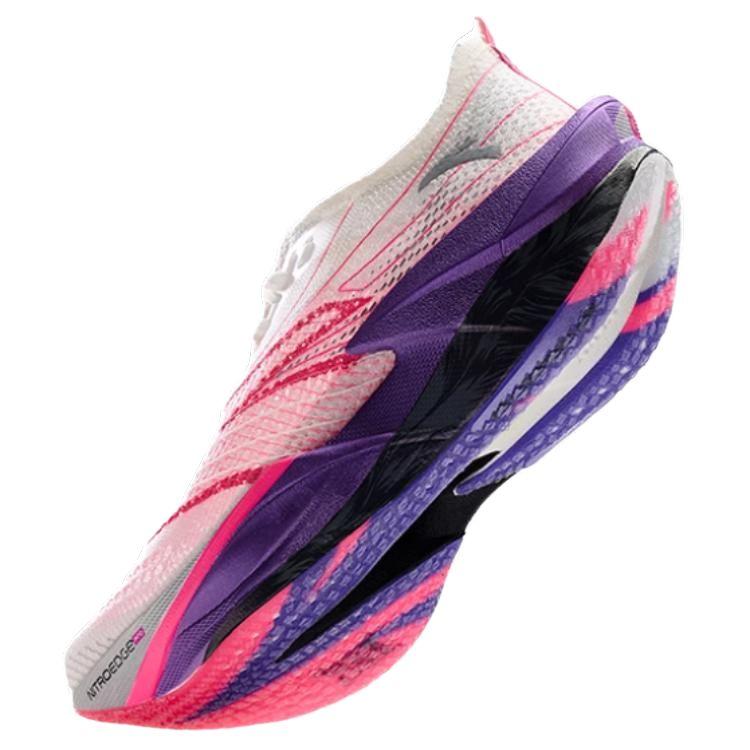 Anta C202 6.0 Pro Comfortable Fashionable Cushioning Low-Top Carbon Plate Running Shoes Women Sneaker White Red Purple 122445571-10