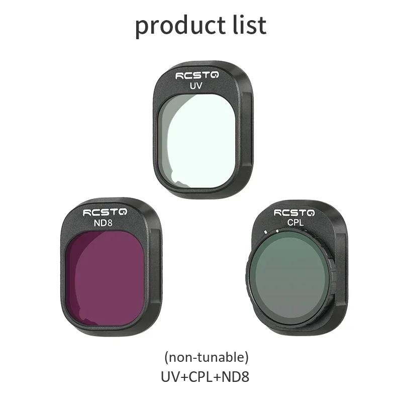 Replacement RCTQ For DJI Mini 4 Pro ND Filter Camera Lens Filter Set UV CPL ND8 ND16 ND32 ND64 ND/PL Repair Parts