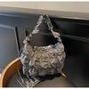 2025 Cloud Bag Niche Design Pleated Shoulder Bag Girl Cute Texture Bubble Underarm Bag Tote Bag