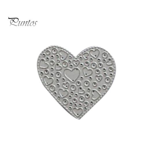 Paper Fabric Embossing Cutting Dies Hollowed Heart Card Scrapbook DIY Crafts