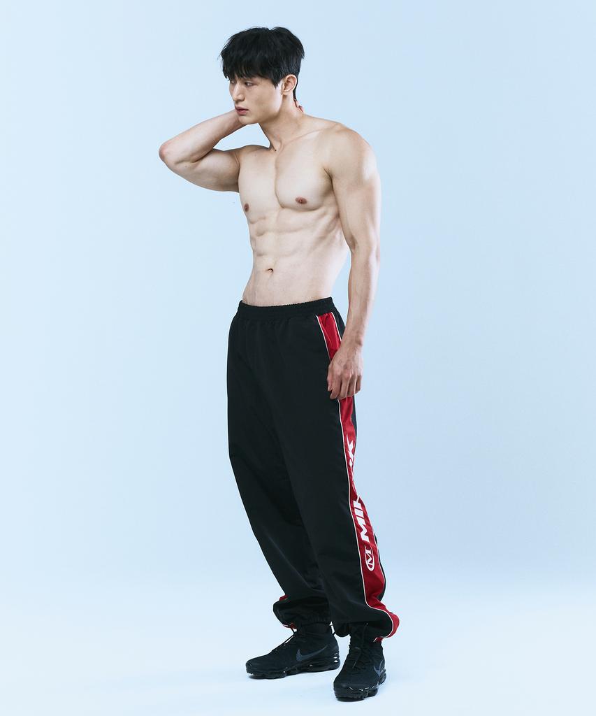 MIHAK Color Block Track Jogger Pants (Black)