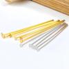 50-100Pcs Stainless Steel Flat Heads Needle Earrings Head Eye Pins Gold Plated for Jewelry Findings Making Accessories Supplies