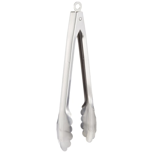 TKG Corporation All-Purpose Tongs with Stopper, Small, 18-0 Stainless Steel, BTV383