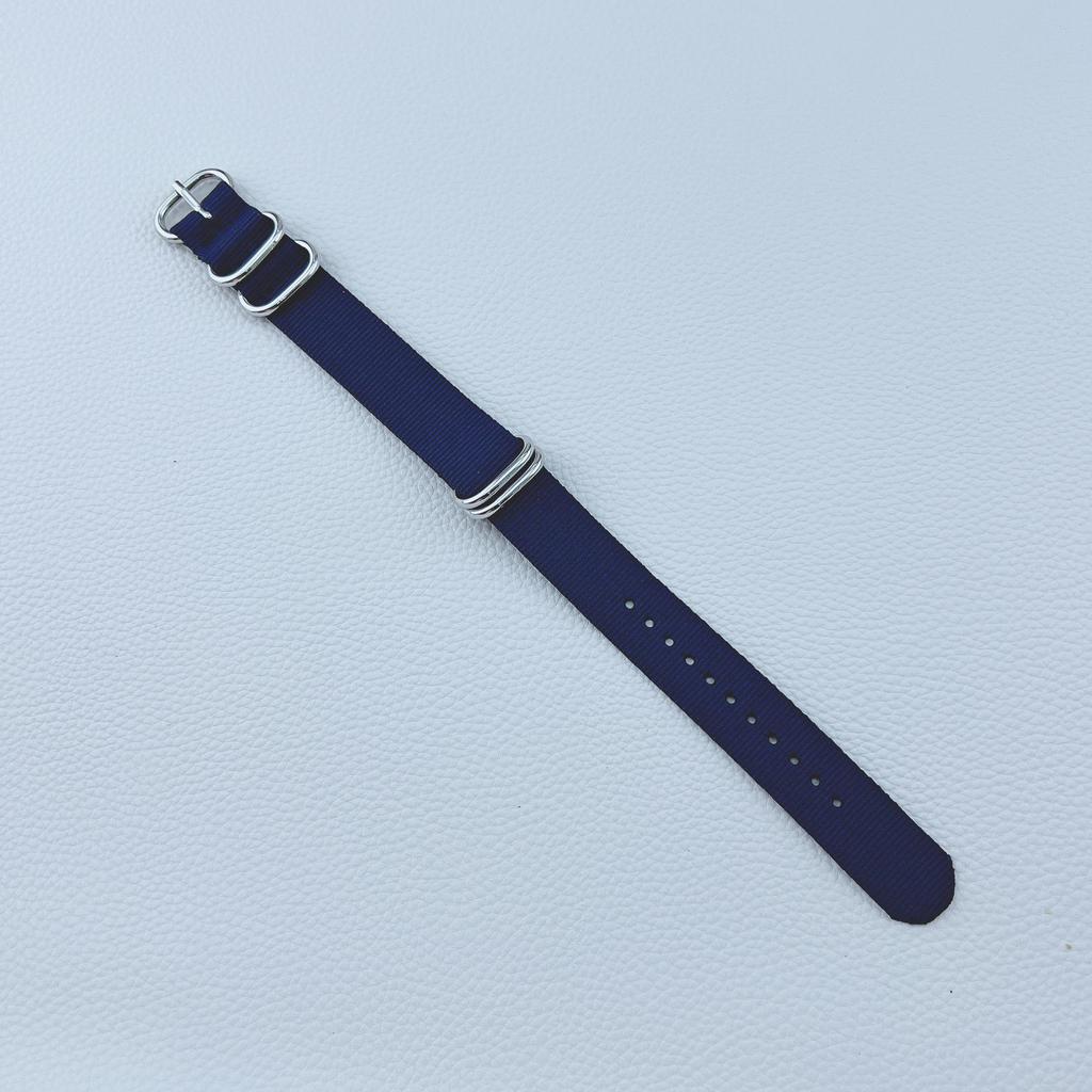 Nylon Braided NATO Canvas Watch Strap - One-Piece Design, Available in 18mm, 20mm, 22mm, 24mm Sizes.